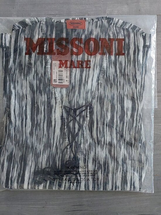 Exquisite Missoni Mare Knit Fringe Lace-Up Cover-Up - IT 46 US10 (L) - Picture 10 of 10